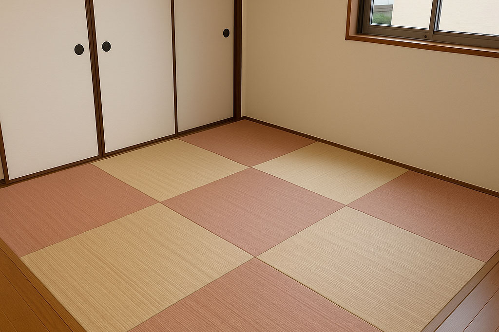 米沢・南陽での縁なしカラー畳施工事例