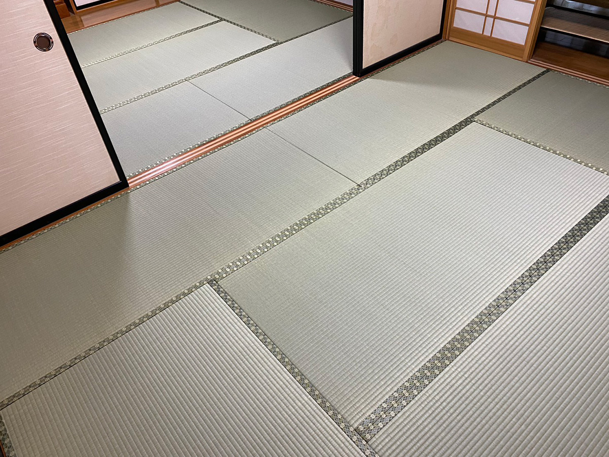 【畳施工事例】山形県長井市 2室続き間表替え